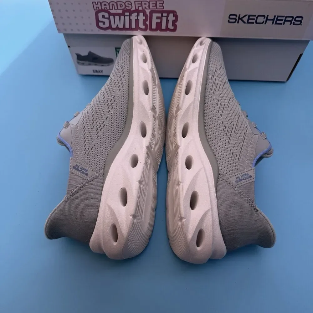 SKECHERS SWIFT FIT HANDS FREE ATHLETIC SNEAKERS SHOES WOMENS 7.5 Gray